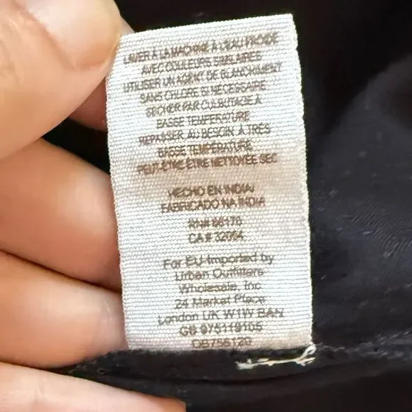 FREE PEOPLE Boogie All Night Peasant Blouse In Black S NWOT - Picture 11 of 13